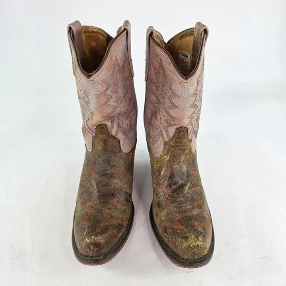 Double-H Womens DH5209 Two Tone Leather Boot US 9.5 M Short Western Cowgirl Boot - Picture 3 of 10